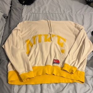 Nike Women's Sweater in Cream and Yellow